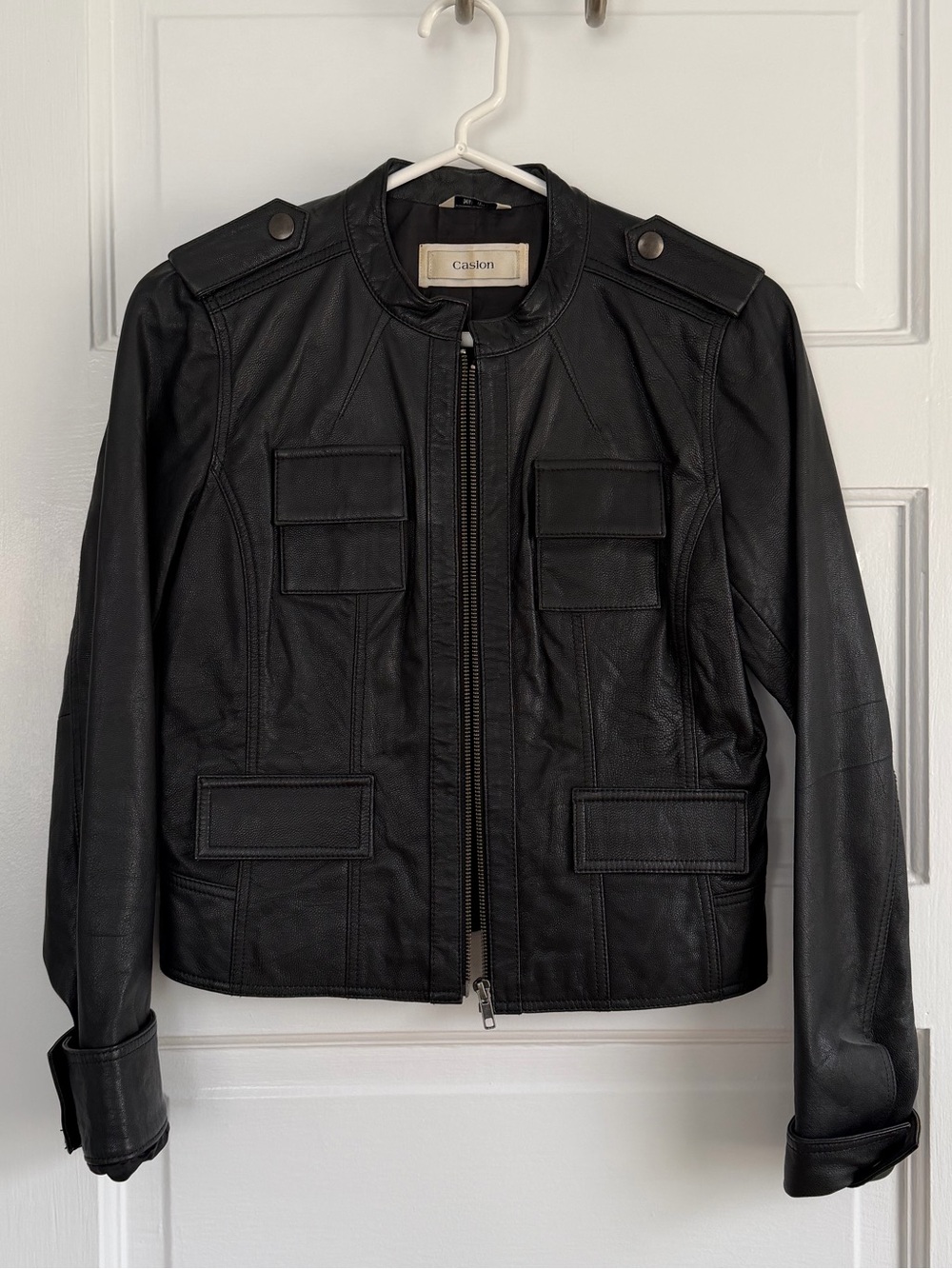 Caslon Black Leather Jacket
